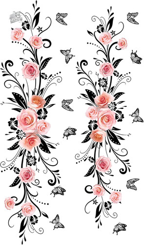 Adesivi murali fiori farfalle - adesivi,