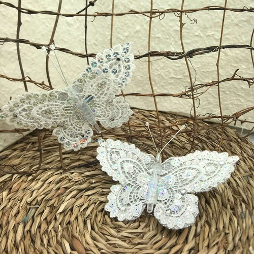 Molletta farfalla con pizzo - farfalla,