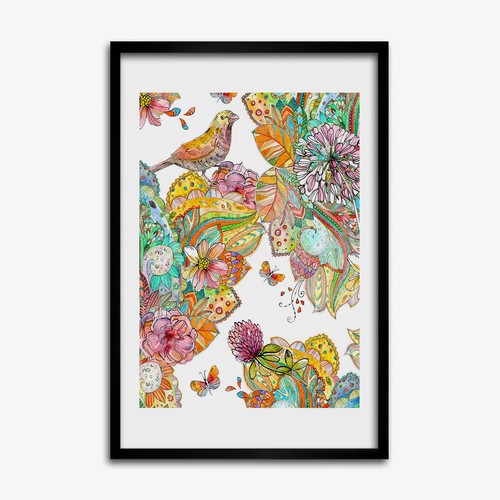 Quadro tulup mdf incorniciato - quadro,